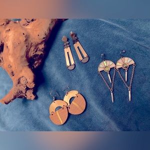 Suite of 3 earrings - Anthropologie, Madewell, and Lucky Brand!